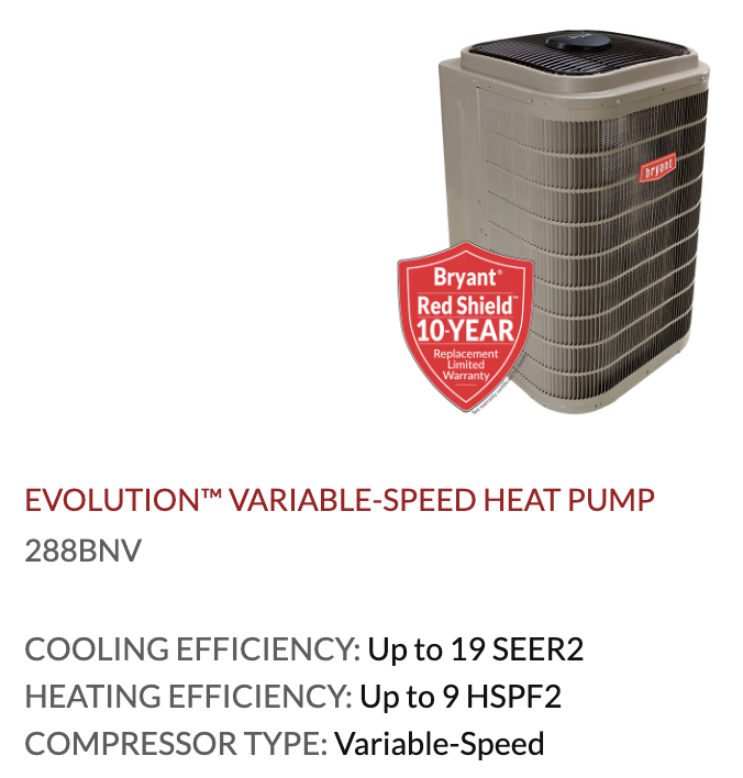 EVOLUTION™ VARIABLE-SPEED HEAT PUMP Sun Air